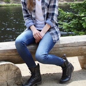 🌟🖤 Frye Veronica Combat Boot Black size 7